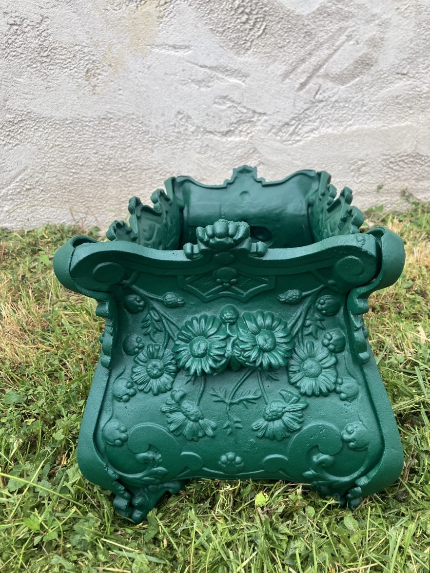 jardinière en fonte art nouveau Salin et Cie Dammarie sur Saulx et Ecurey Marguerites-photo-4