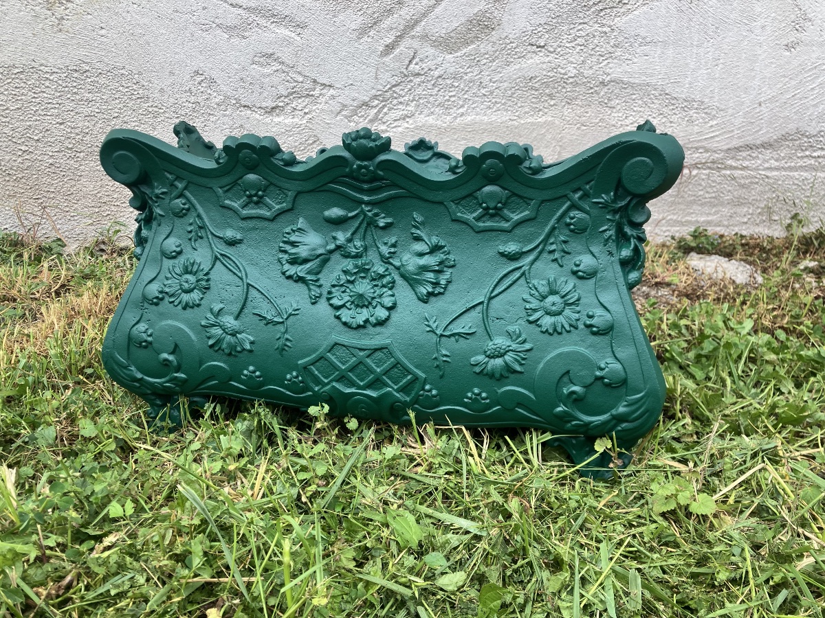 jardinière en fonte art nouveau Salin et Cie Dammarie sur Saulx et Ecurey Marguerites-photo-1