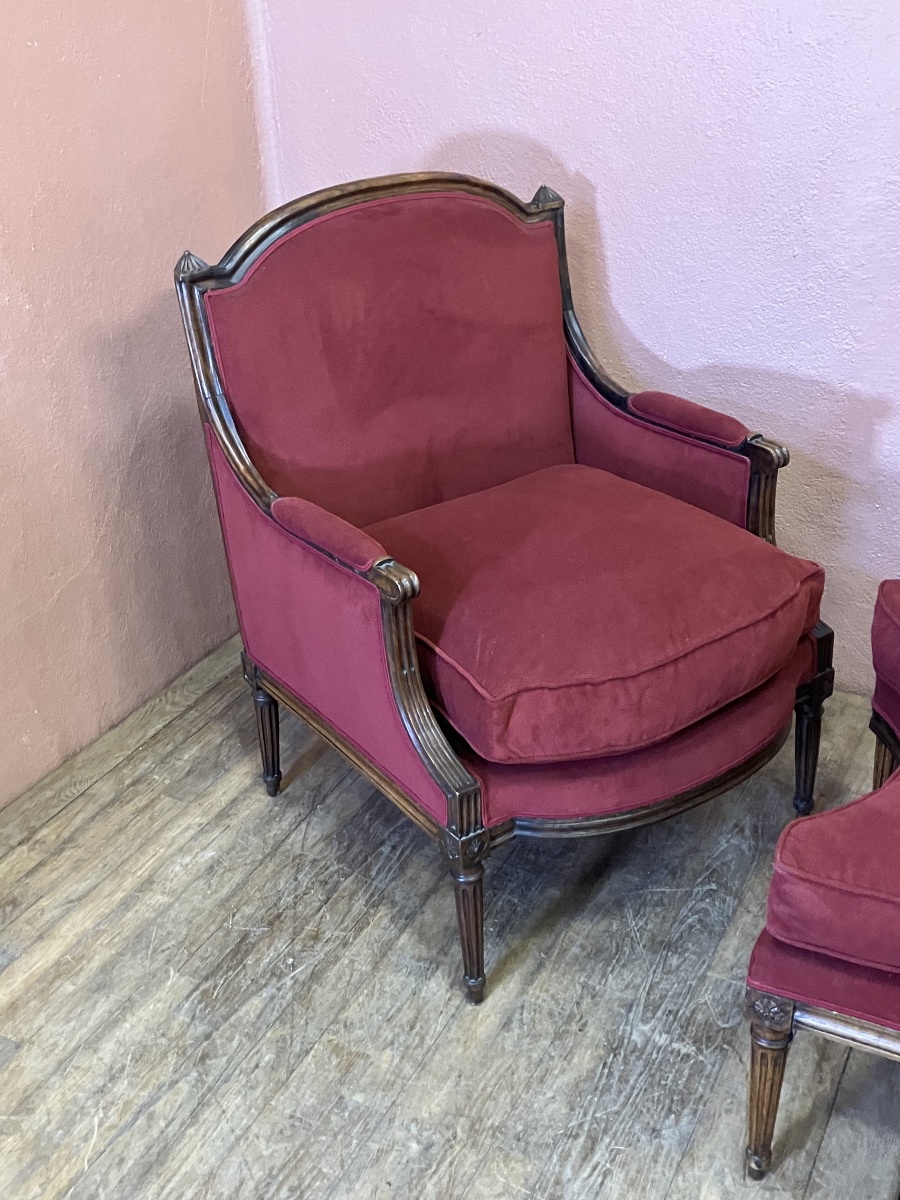 Duchesse Brisée Louis XVI Period Bergère Et Bout De Pied Méridienne Repos-photo-4