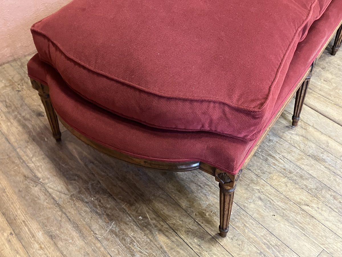 Duchesse Brisée Louis XVI Period Bergère Et Bout De Pied Méridienne Repos-photo-3