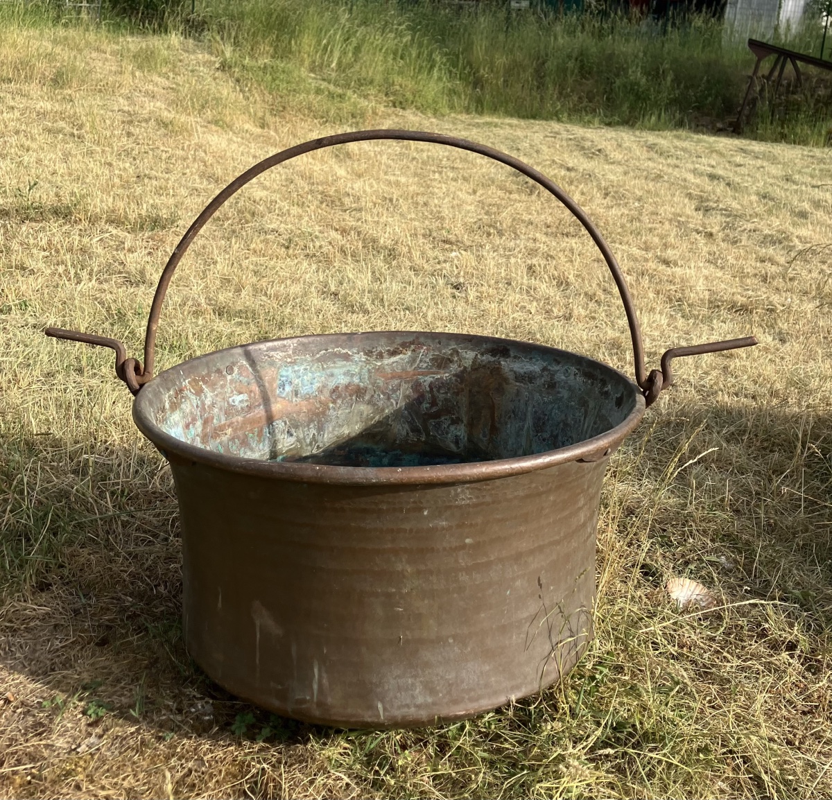 Copper Cauldron With Handle Planter Garden Decoration Basin-photo-7