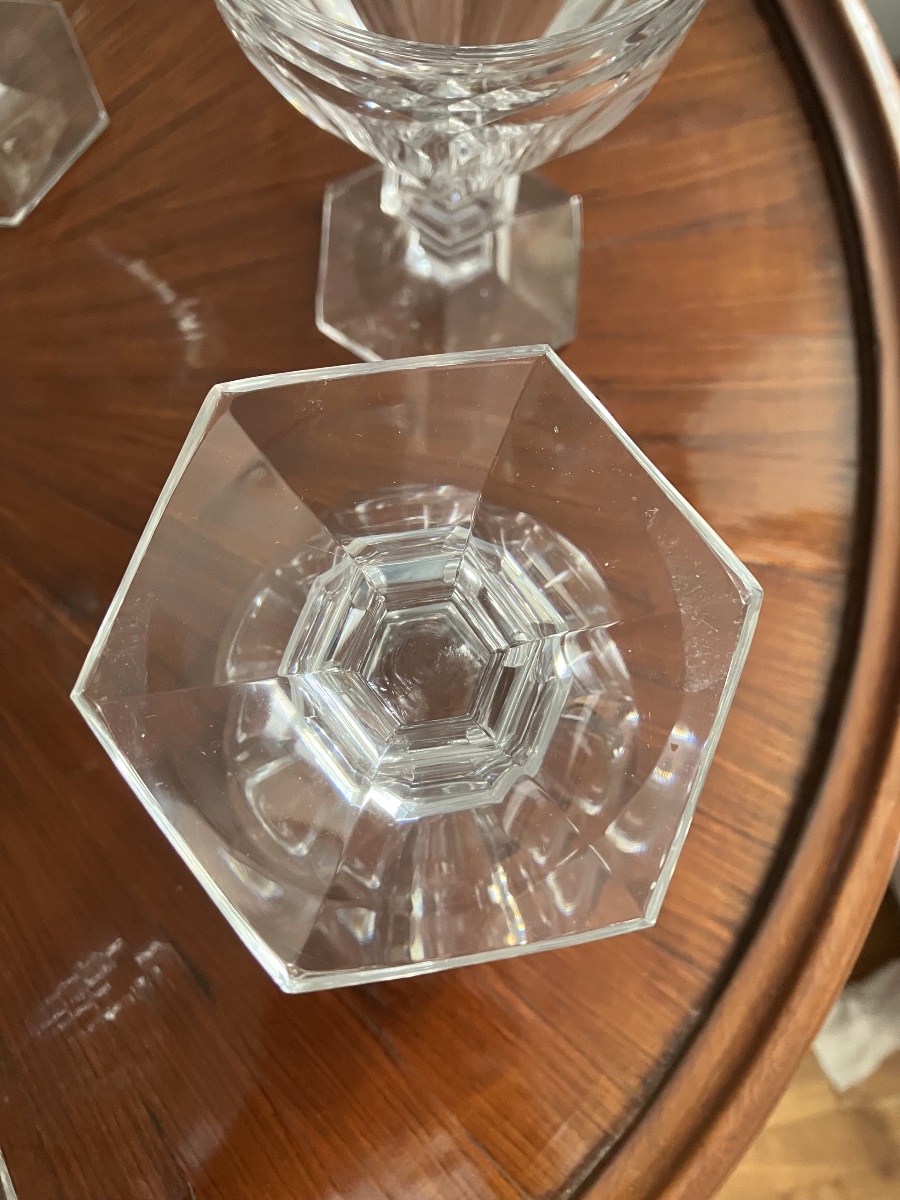  Baccarat Harcourt Série de 12 verres à eau en cristal Hauteur 15 cm-photo-1