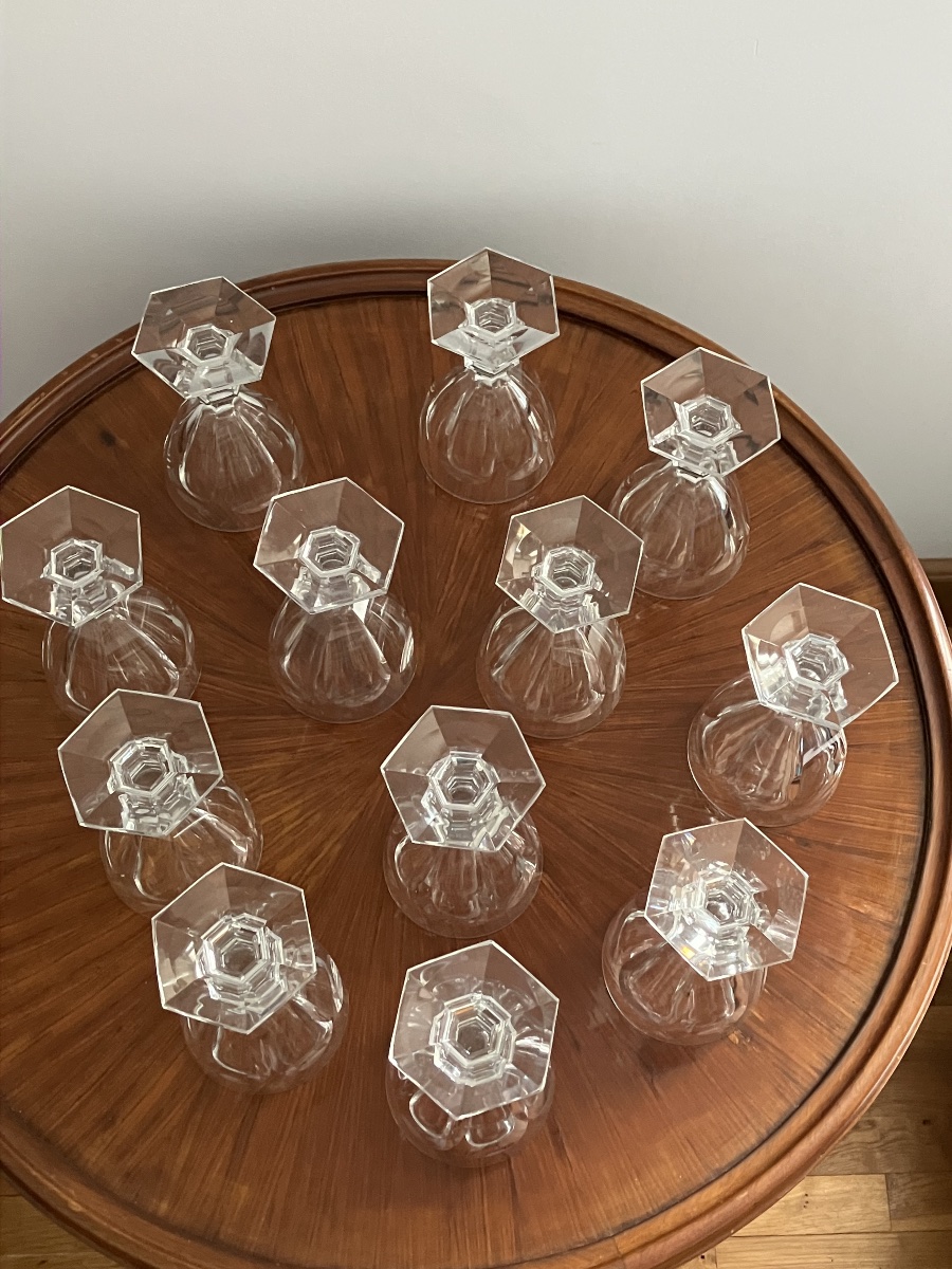  Baccarat Harcourt Série de 12 verres à eau en cristal Hauteur 15 cm-photo-5