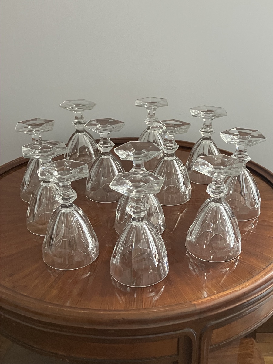  Baccarat Harcourt Série de 12 verres à eau en cristal Hauteur 15 cm-photo-6
