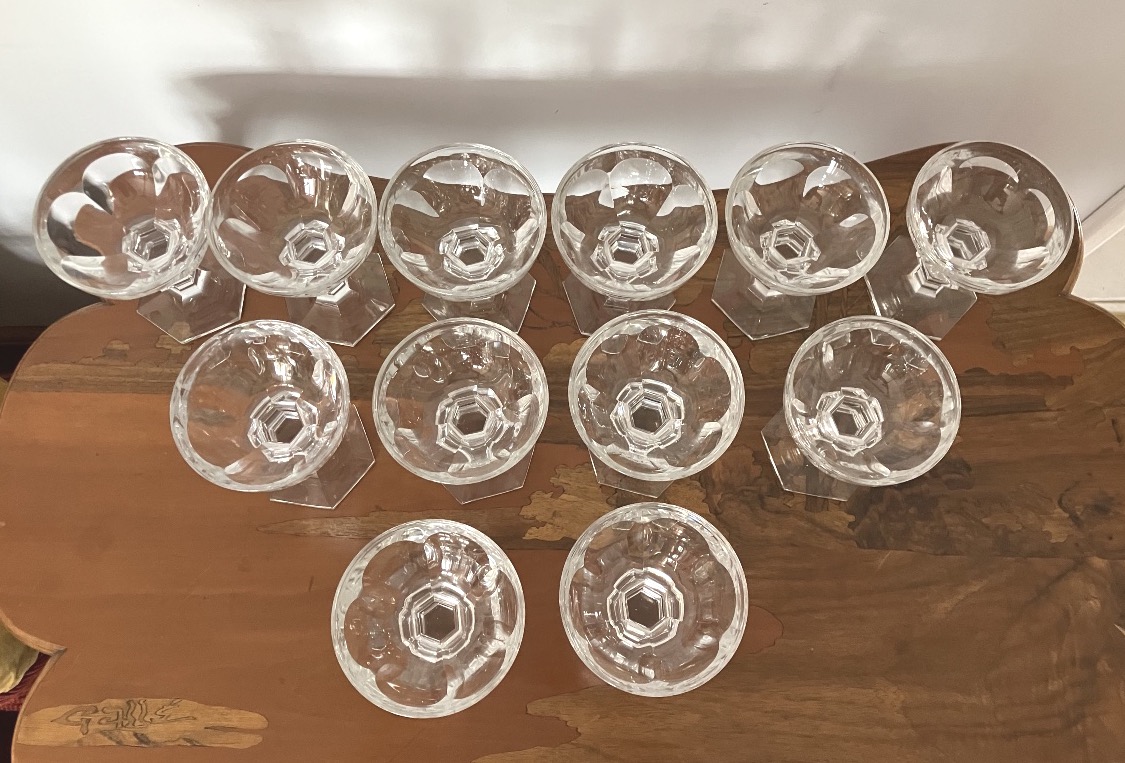 Baccarat Harcourt Set Of 12 Crystal Champagne Glasses -photo-3