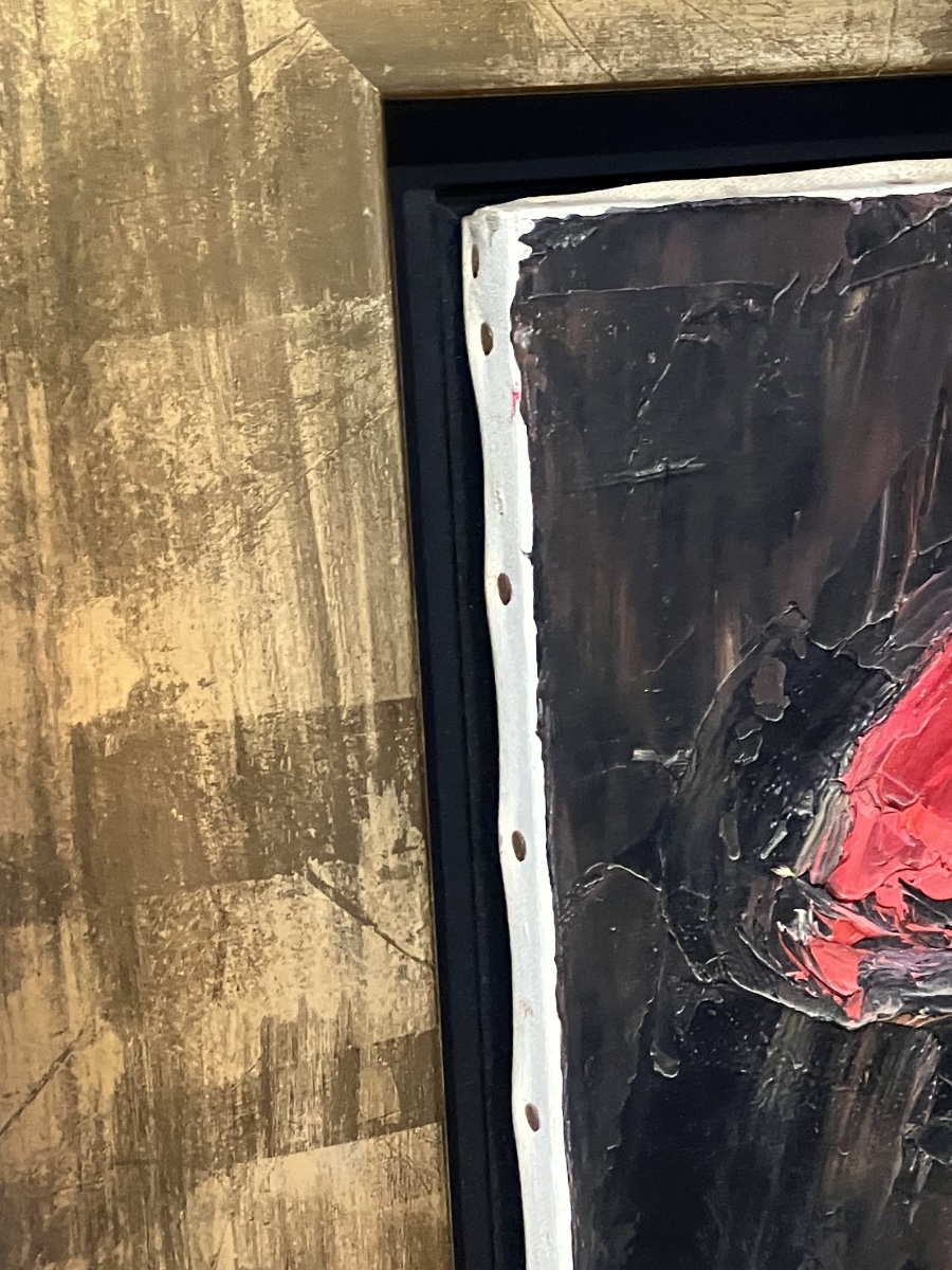 Pierre Ambrogiani  Portrait , autoportrait Huile sur toile tableau encadré-photo-4