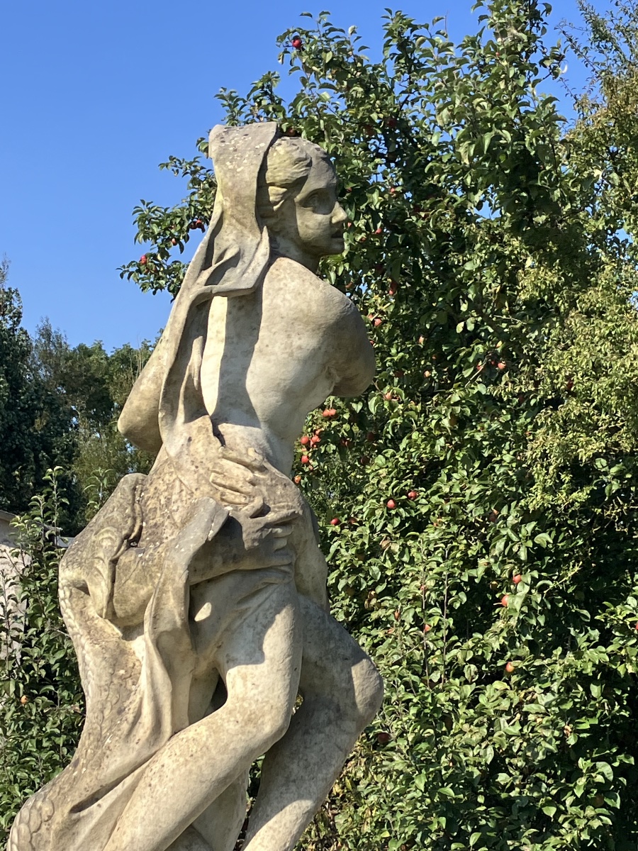 Large Marble Park Statue Of Amphitrite And Poseidon, Mythology, Garden Fountain, 17th Century-photo-5