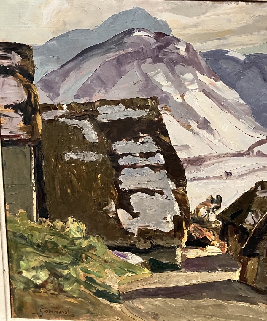 Joseph Victor Communal Savoie Maisons à St Jean d'Arves tableau montagne enneigée neige-photo-4