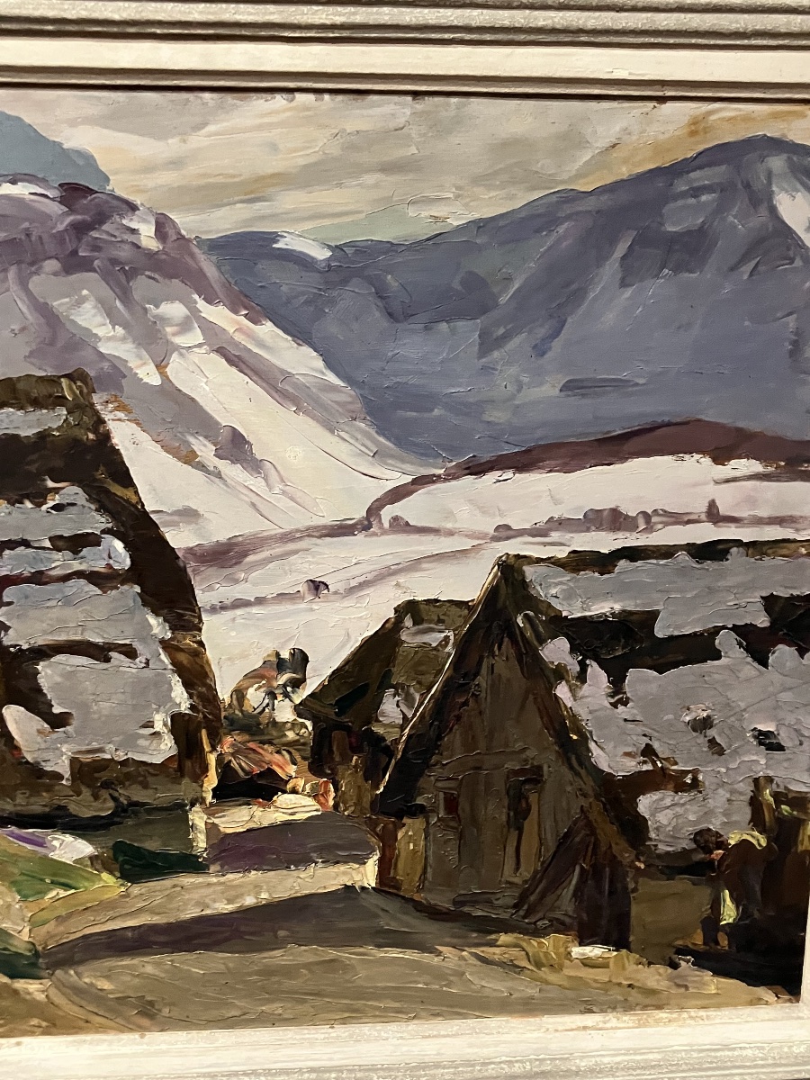 Joseph Victor Communal Savoie Maisons à St Jean d'Arves tableau montagne enneigée neige-photo-5