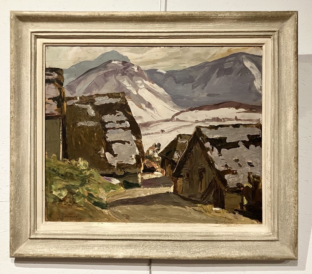 Joseph Victor Communal Savoie Maisons à St Jean d'Arves tableau montagne enneigée neige