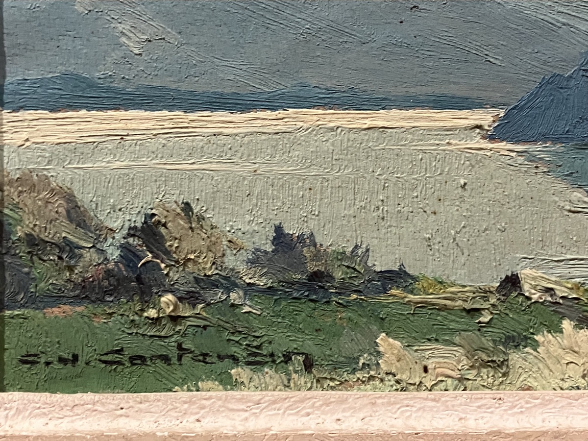 Charles Henri Contencin Lac du Bourget tableau de montagne-photo-4