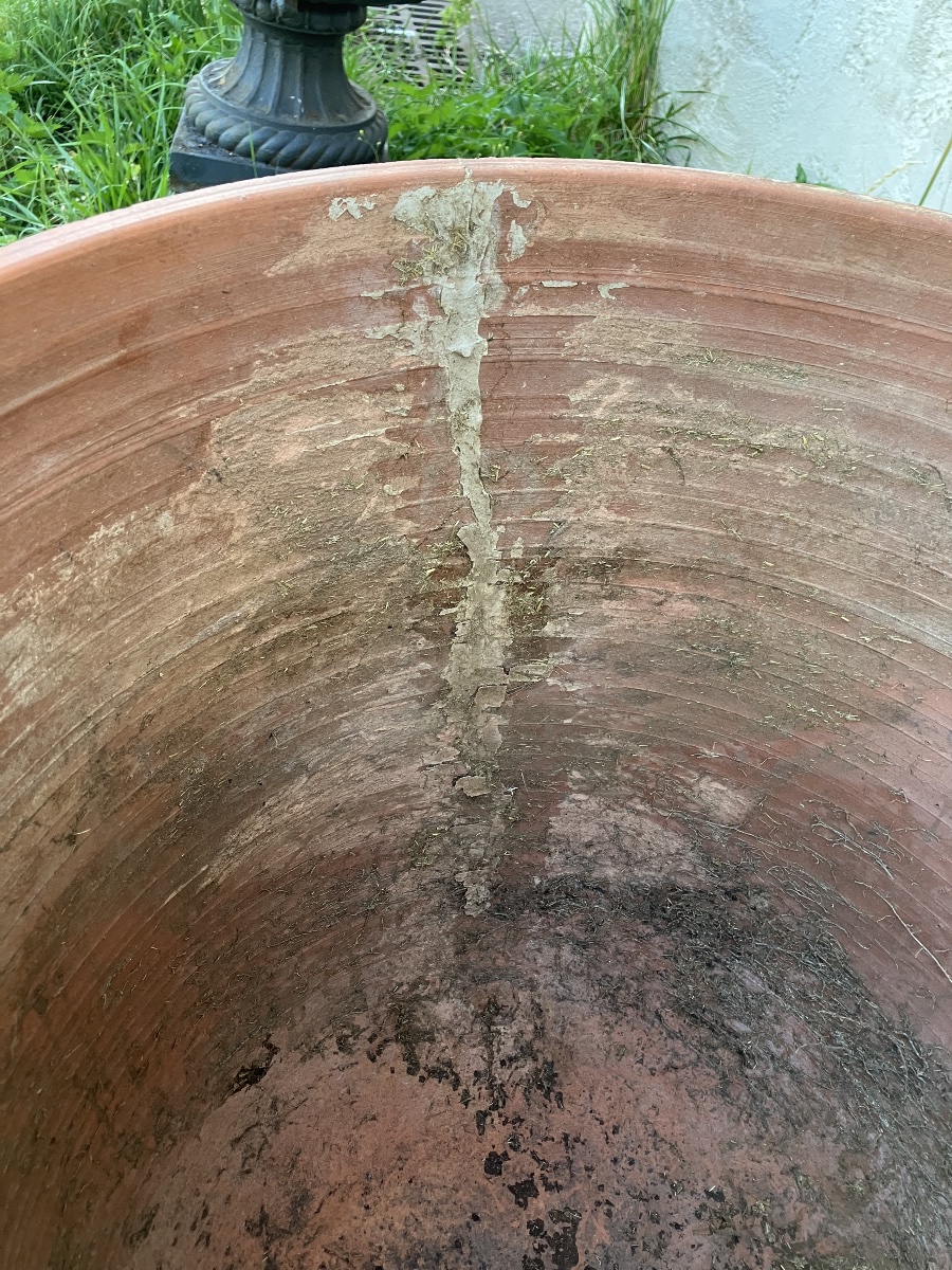 Anduze paire de vases 80 cm terre cuite pots de  jardin  Au chêne vert-photo-4