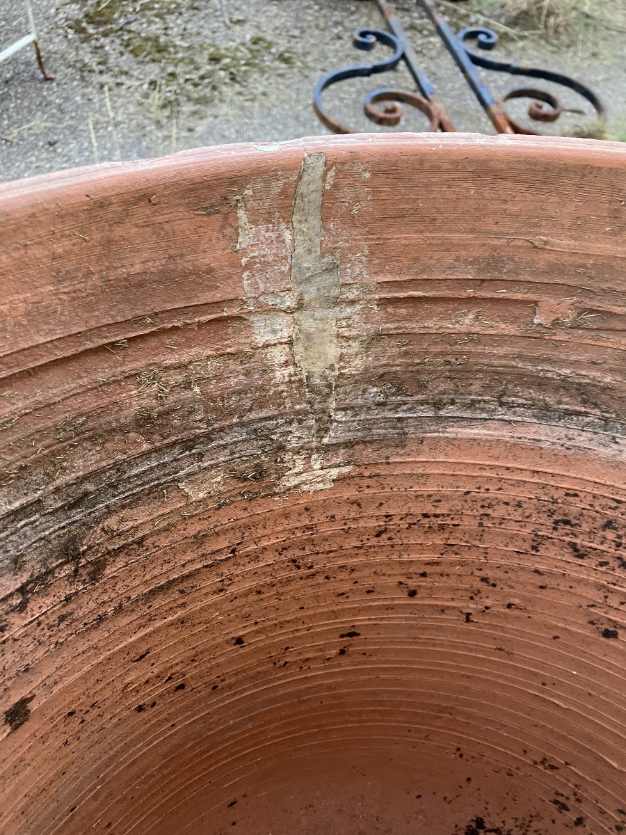 Anduze paire de vases 80 cm terre cuite pots de  jardin  Au chêne vert-photo-1