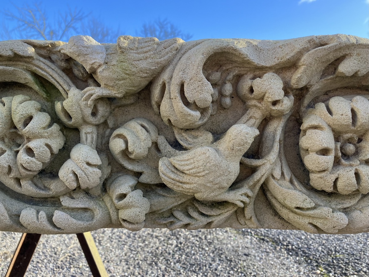 16th-century Caen Stone Lintel; Carved Architectural Element; Coutances-photo-1