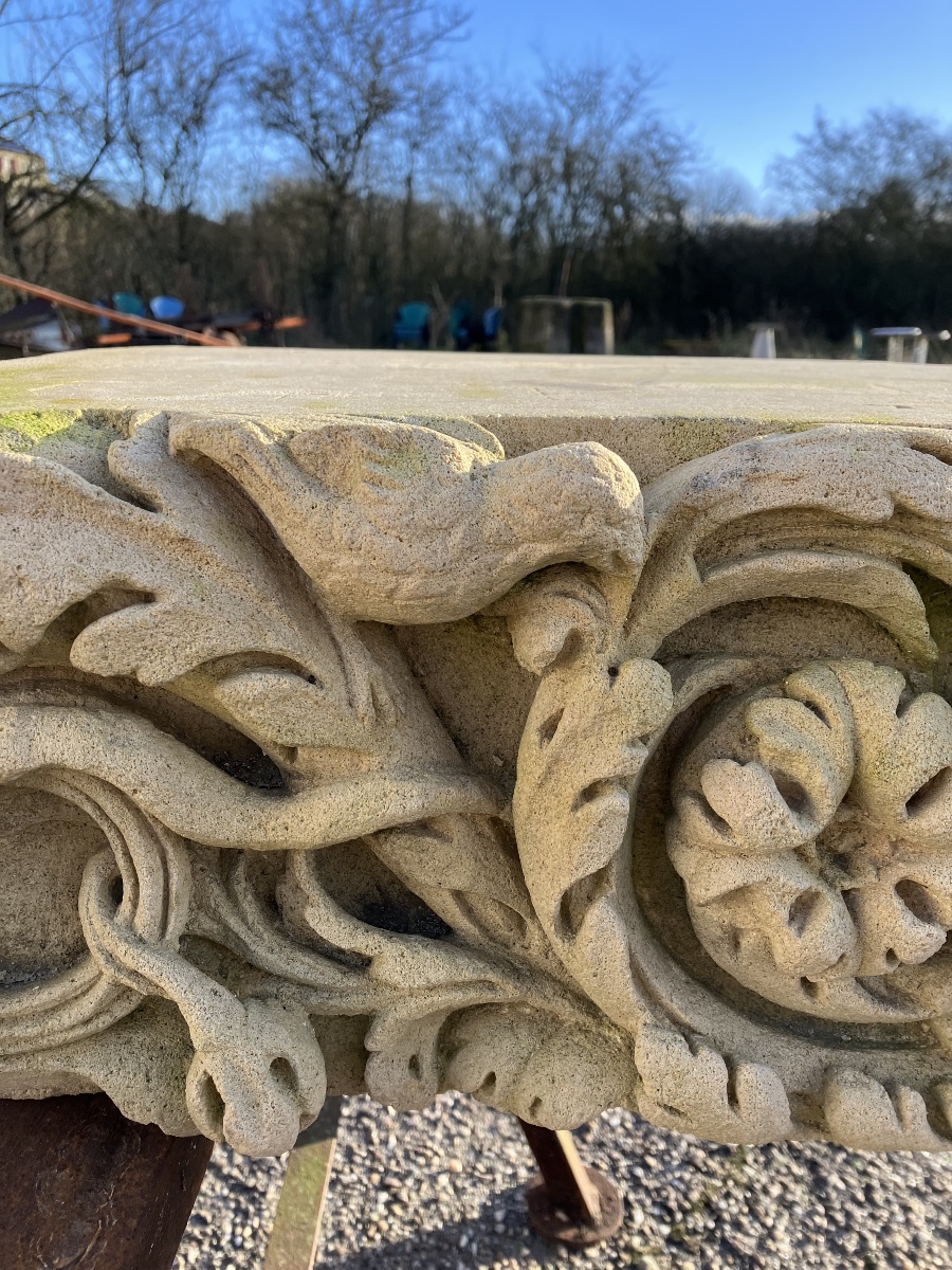 16th-century Caen Stone Lintel; Carved Architectural Element; Coutances-photo-2