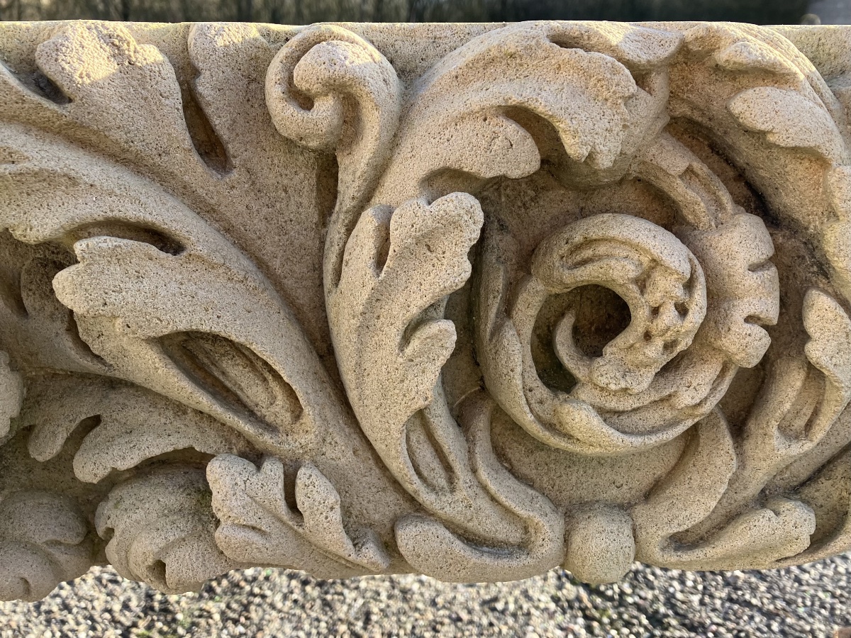 16th-century Caen Stone Lintel; Carved Architectural Element; Coutances-photo-3