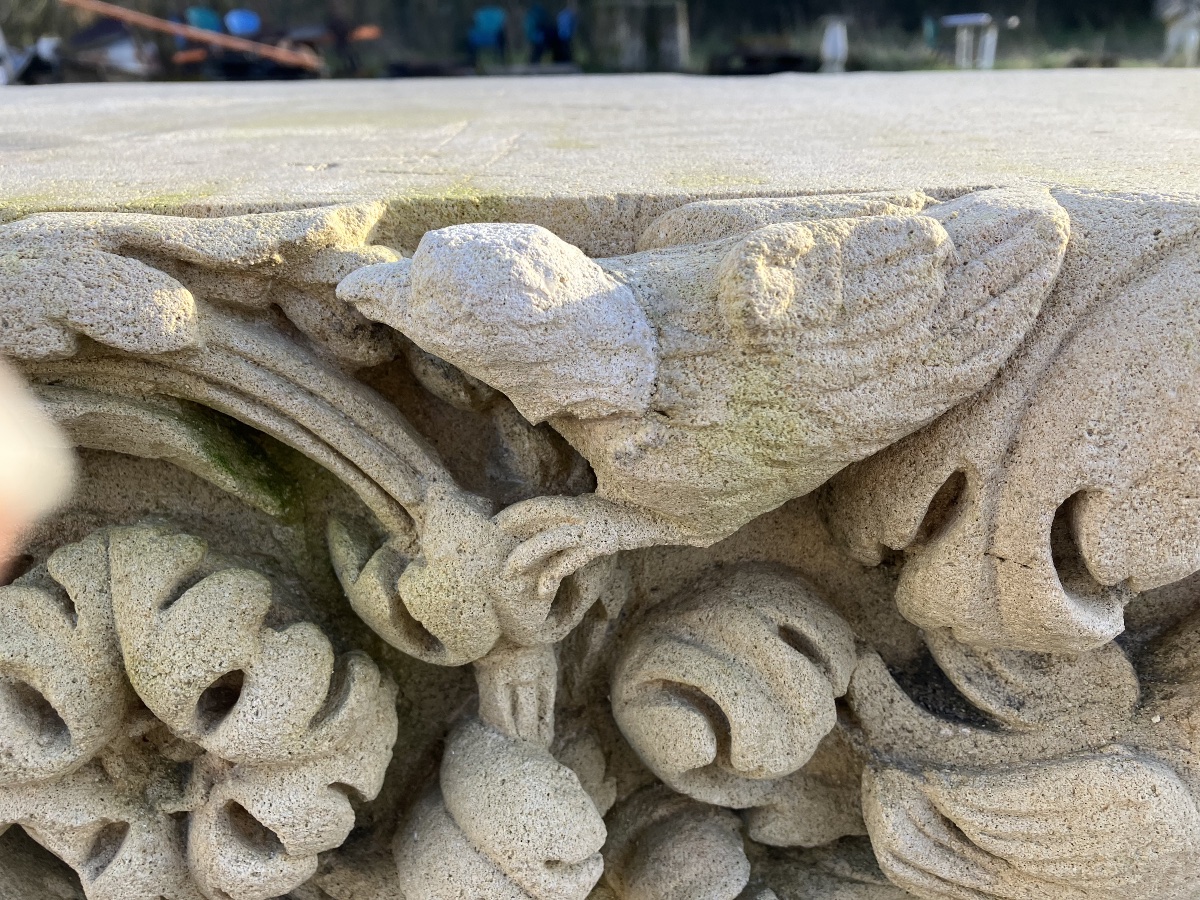 16th-century Caen Stone Lintel; Carved Architectural Element; Coutances-photo-4