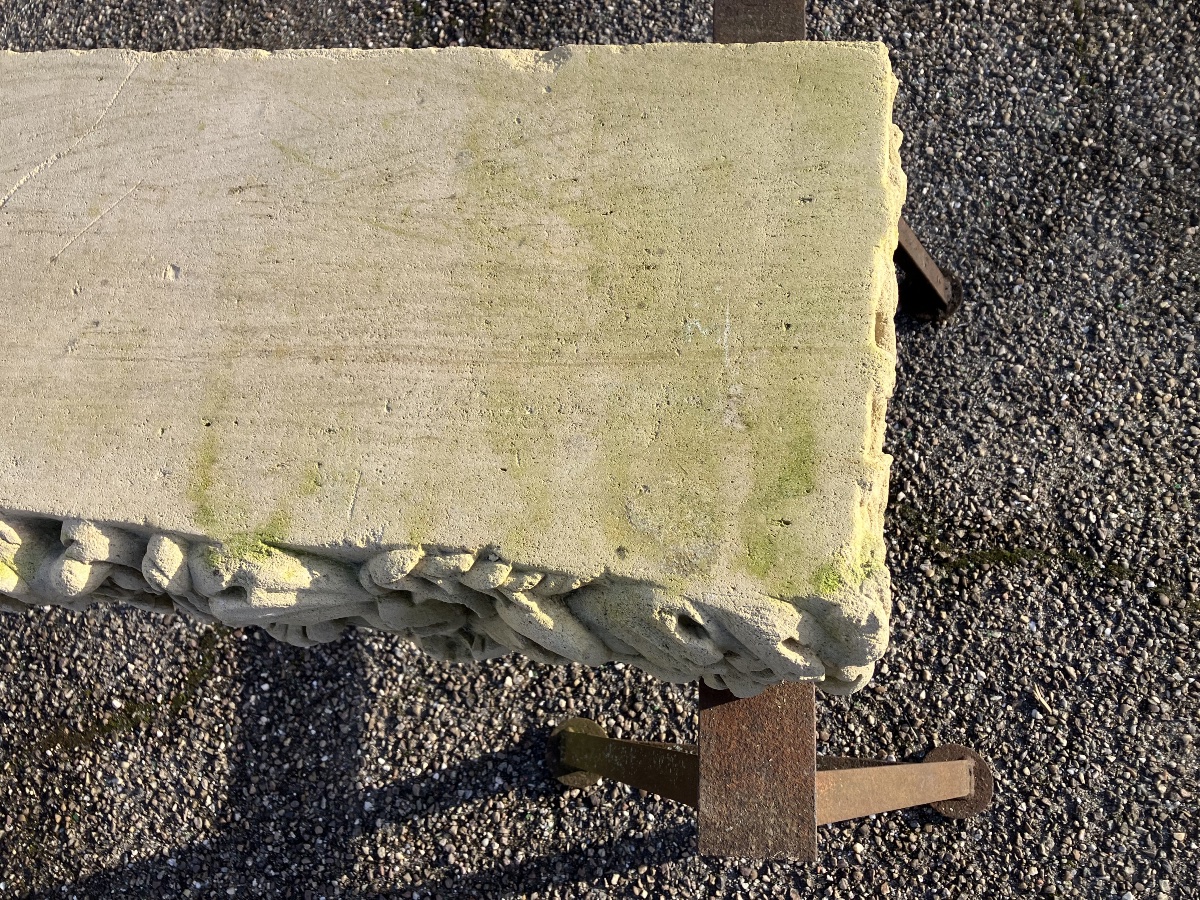 16th-century Caen Stone Lintel; Carved Architectural Element; Coutances-photo-5