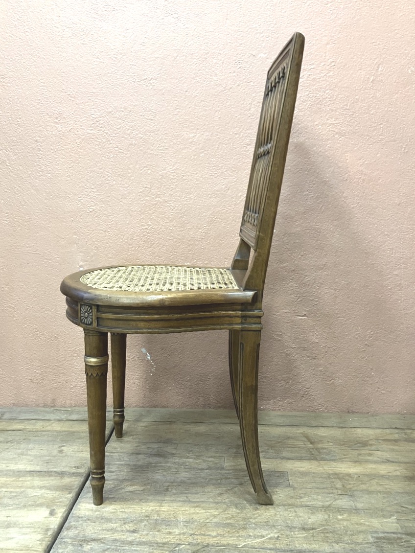 Set Of 12 Jacob-style Louis XVI Directoire Chairs In Light Mahogany-photo-2