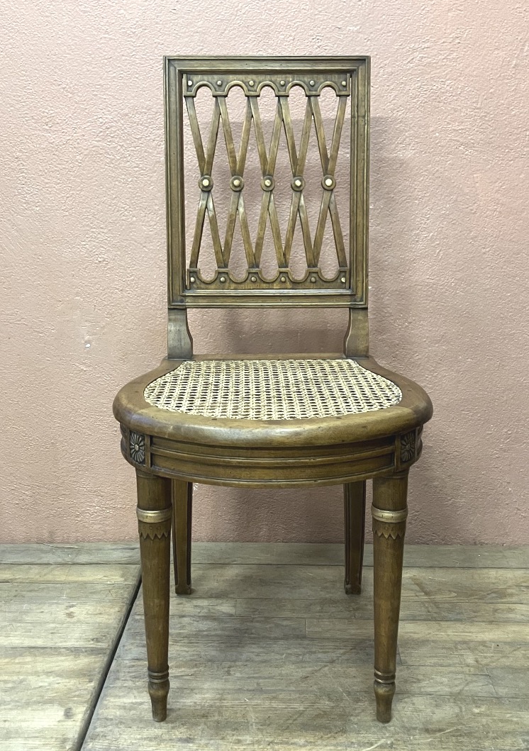 Set Of 12 Jacob-style Louis XVI Directoire Chairs In Light Mahogany-photo-4