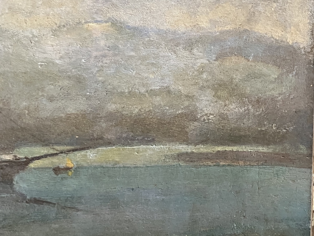 Painting: Ajaccio Bay, Military Ship, Aviso, Mixed-propulsion Gunboat -photo-3