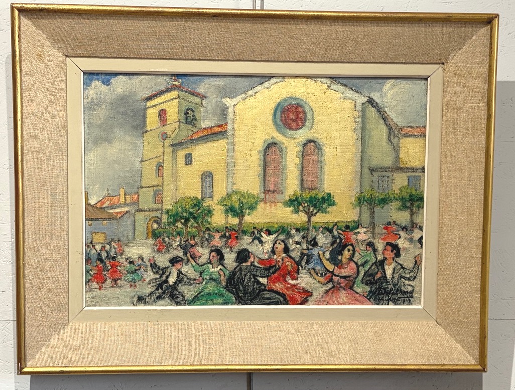 Robert Adrien Delétang Fandango In Hendaye, The Basque Country 