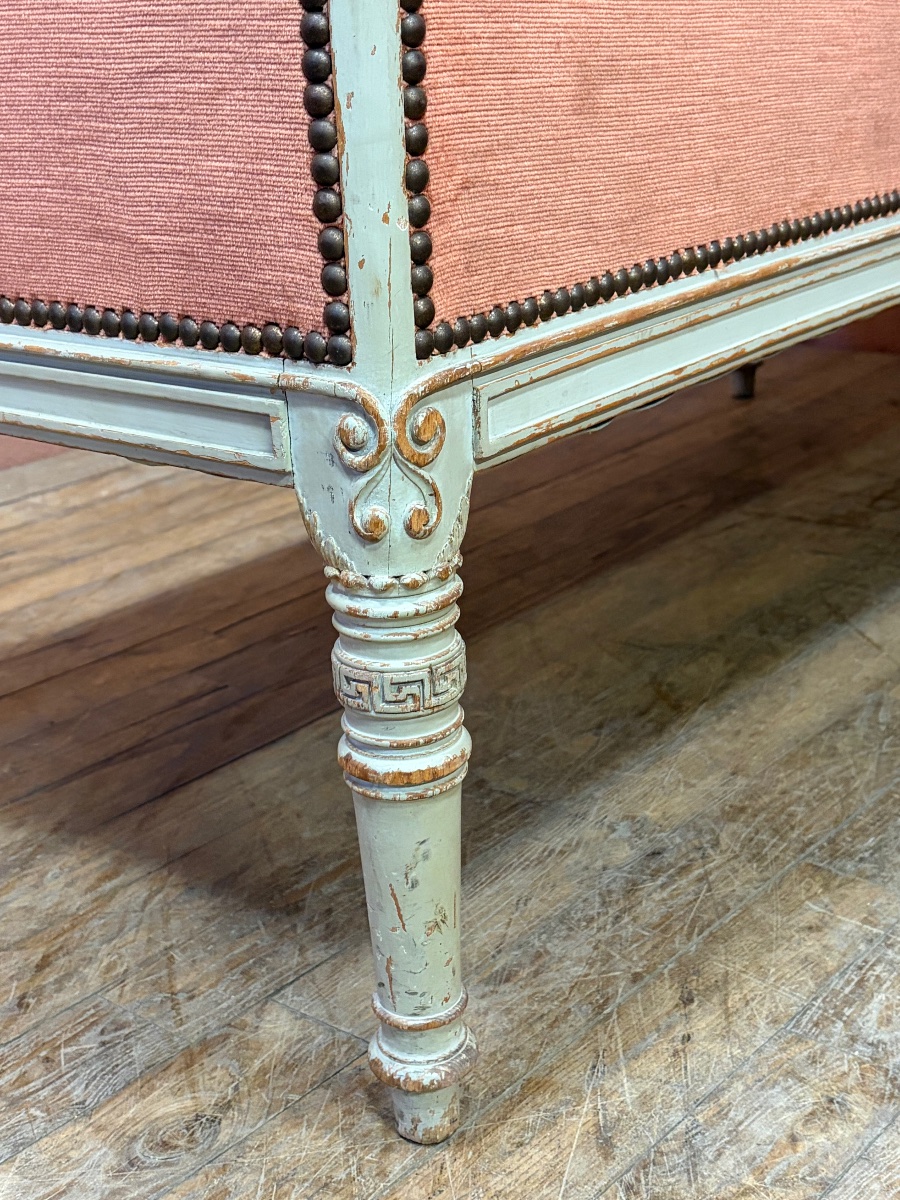 Louis XVI Directoire-style Recamier Bench In Lacquered And Gilded Wood -photo-2