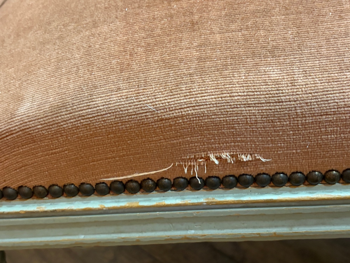 Louis XVI Directoire-style Recamier Bench In Lacquered And Gilded Wood -photo-7