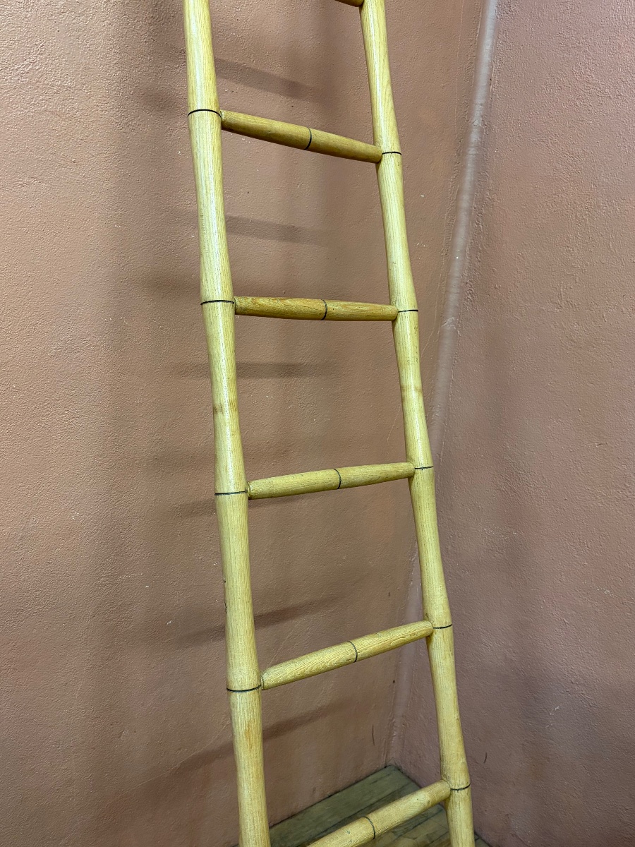 Large Bamboo-style Ash Bookcase -photo-2