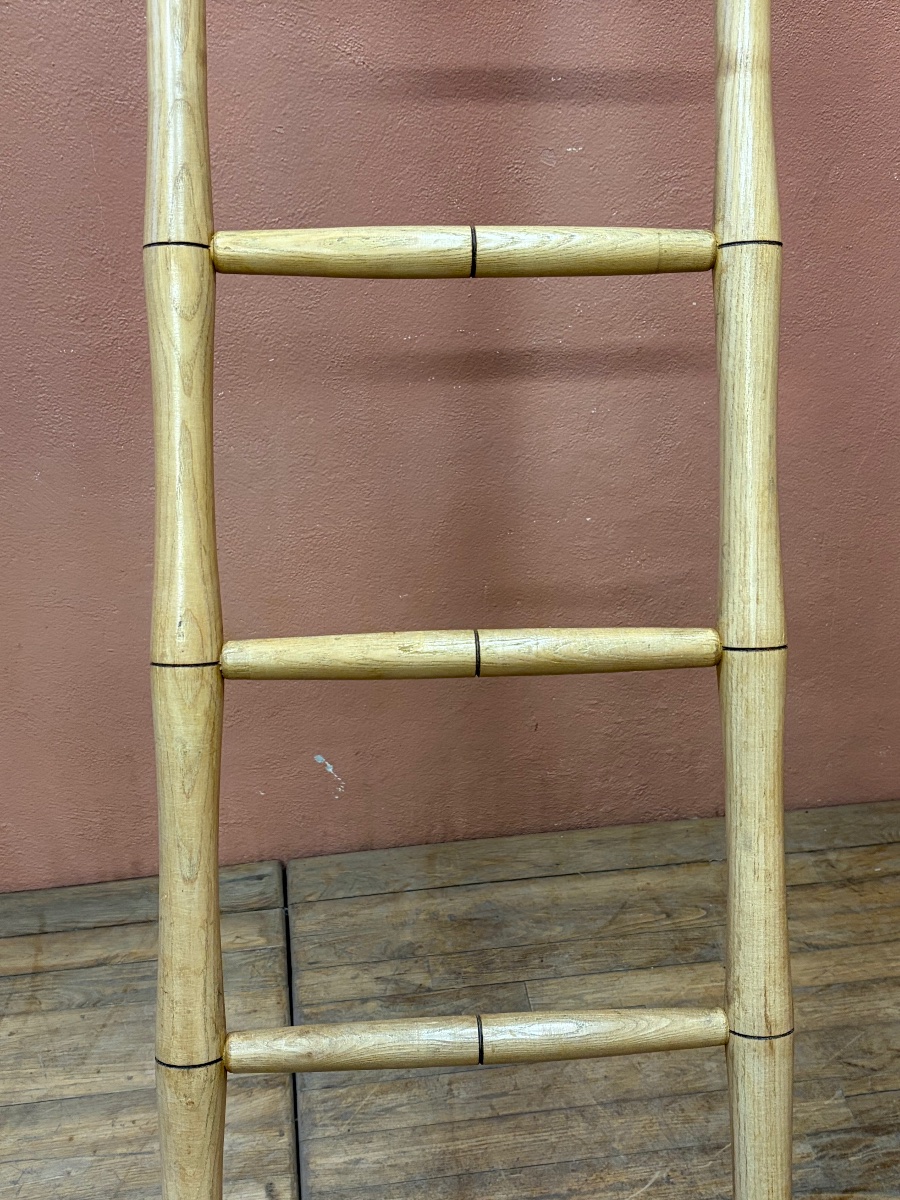 Large Bamboo-style Ash Bookcase -photo-3