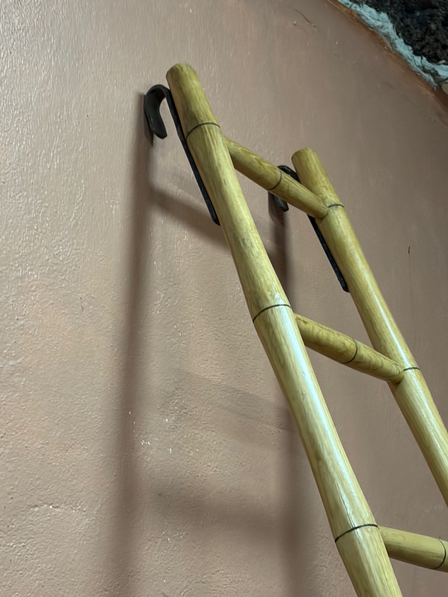 Large Bamboo-style Ash Bookcase -photo-4