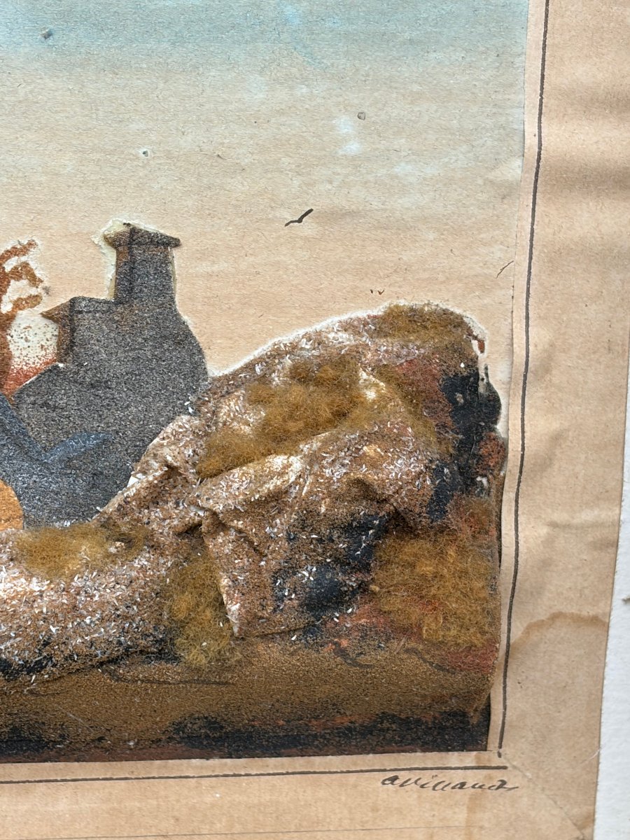 Diorama Of The Château De Tancarville In Seine-inférieure, 19th Century-photo-4