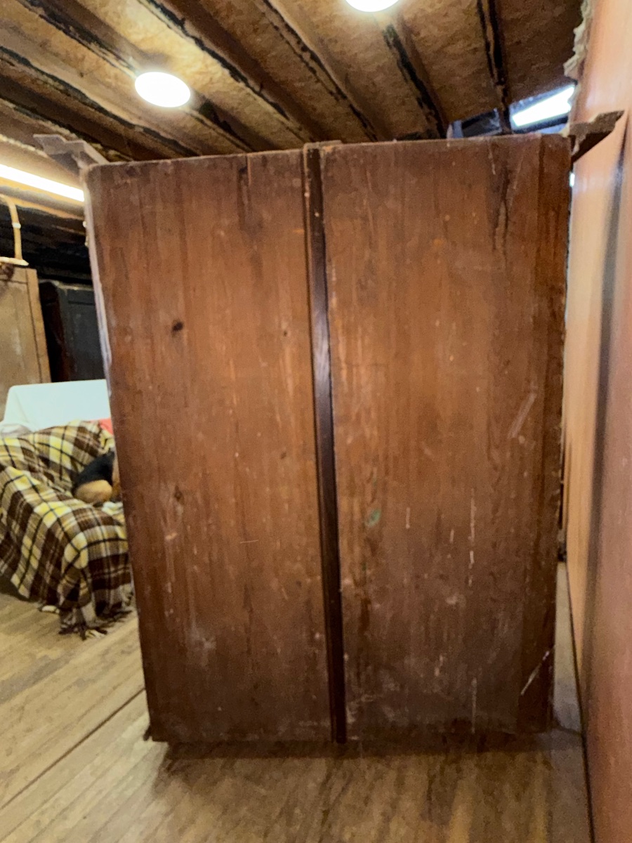 Armoire en sapin polychrome début 19eme Alsace Savoie meuble de montagne -photo-3