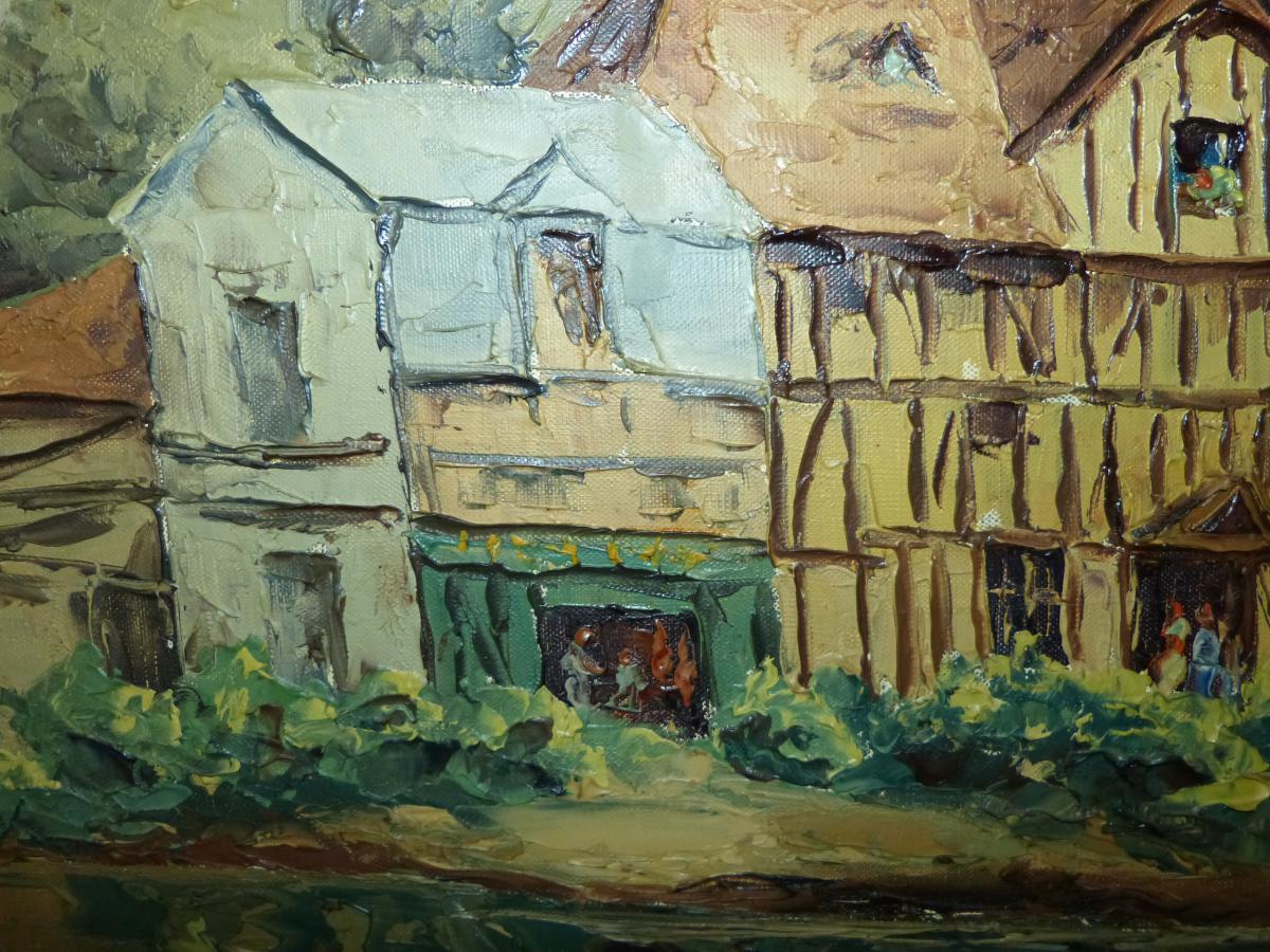 Vincent Cermignani Big Oil On Canvas Chateau De Pierrefonds Oise-photo-3