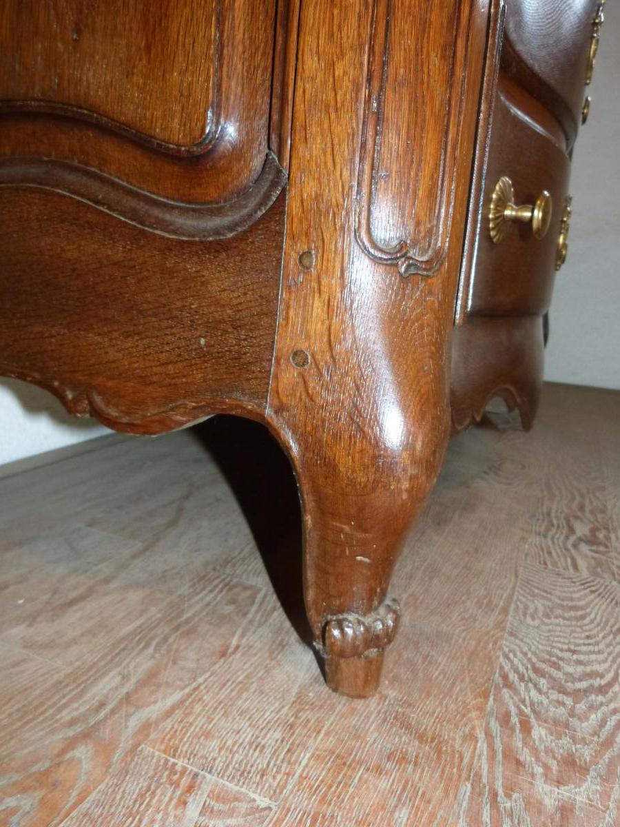 Petite Commode Lorraine En Chêne 108 Cm De Large 18ème Siècle-photo-8