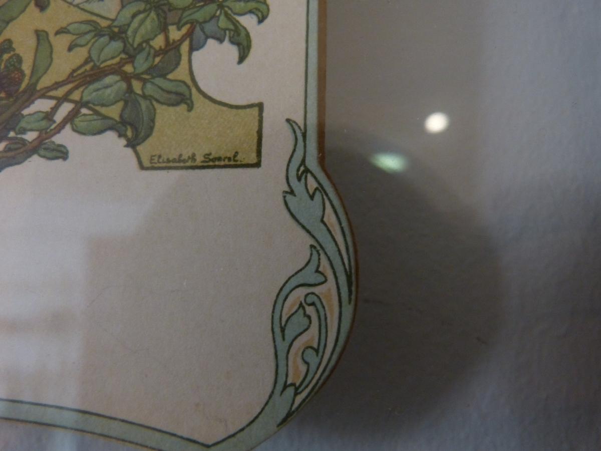 Elisabeth Sonrel, Series Of Four Art Nouveau Menus-photo-5