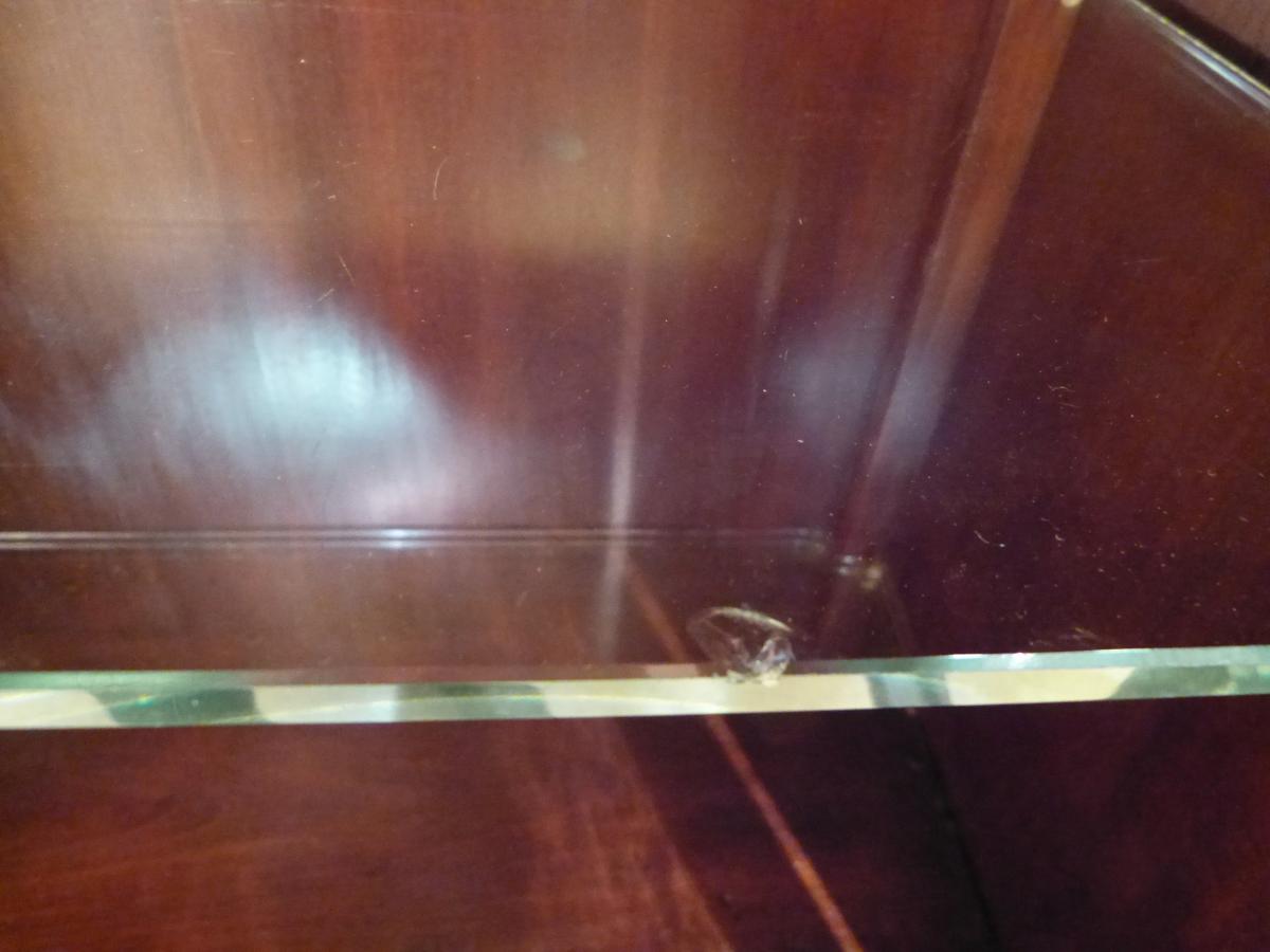 Vitrine Art Nouveau En Acajou Et Bronzes Décor Chardons-photo-6