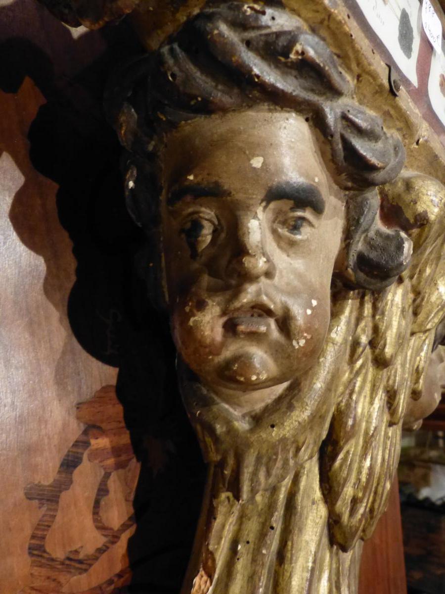 Great Reliquary In Golden Wood 60 Cm Epoque 18th-photo-4