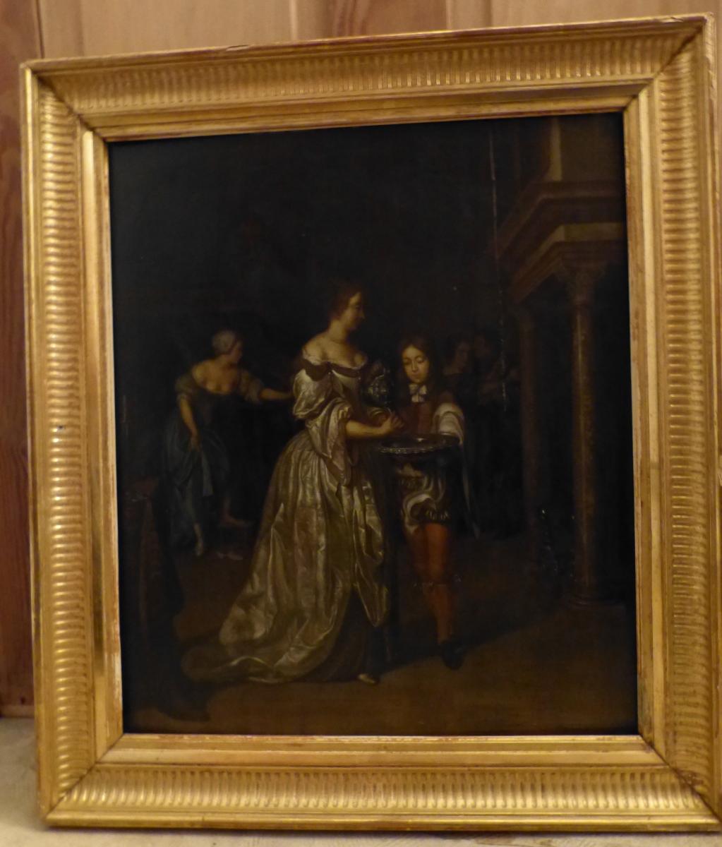 Eglon Van Der Neer Ecole Hollandaise 17ème Scène d'Intérieur-photo-2