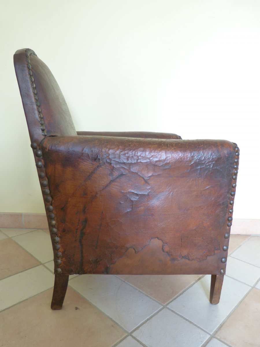 Petit Fauteuil Club Cuir d'Enfant-photo-2