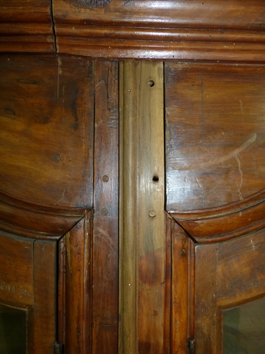 Large Woodwork Library 8 Doors Fruit Wood 19th-photo-5