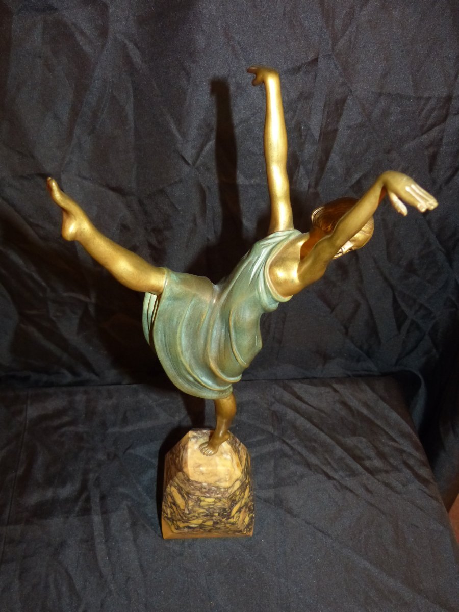 Samuel Lipchytz , Danseuse En Bronze Art Déco , 39 cm-photo-4