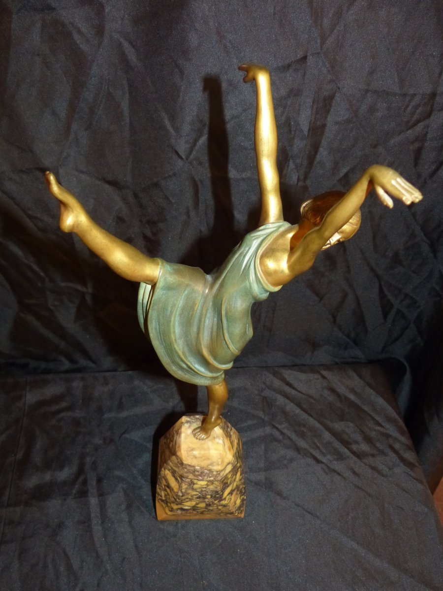 Samuel Lipchytz, Bronze Dancer Art Deco, 39 Cm-photo-4