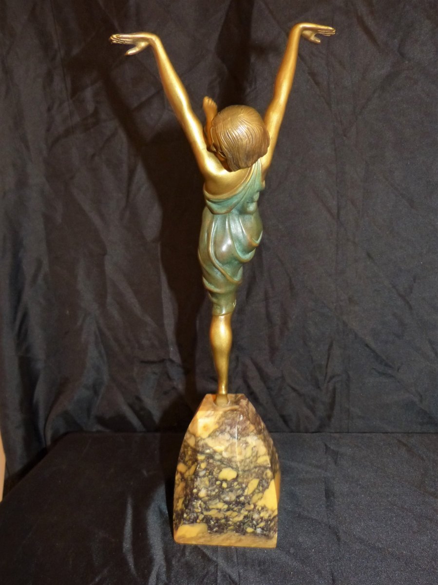 Samuel Lipchytz, Bronze Dancer Art Deco, 39 Cm-photo-5