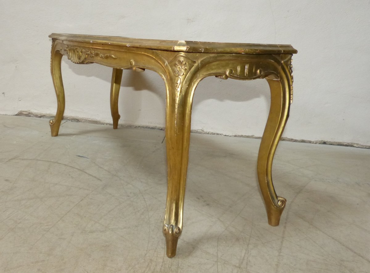 Proantic: Banquette De Piano En Bois Doré Napoléon III style Louis X