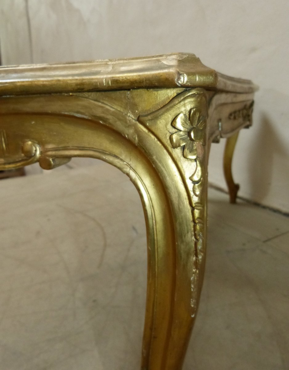 Proantic: Banquette De Piano En Bois Doré Napoléon III style Louis X