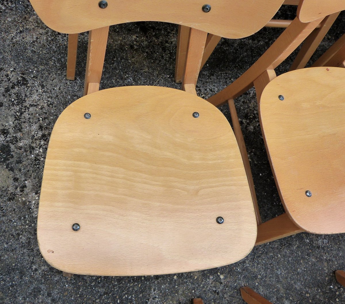 Set Of 9 Bistro Chairs 70s-photo-3