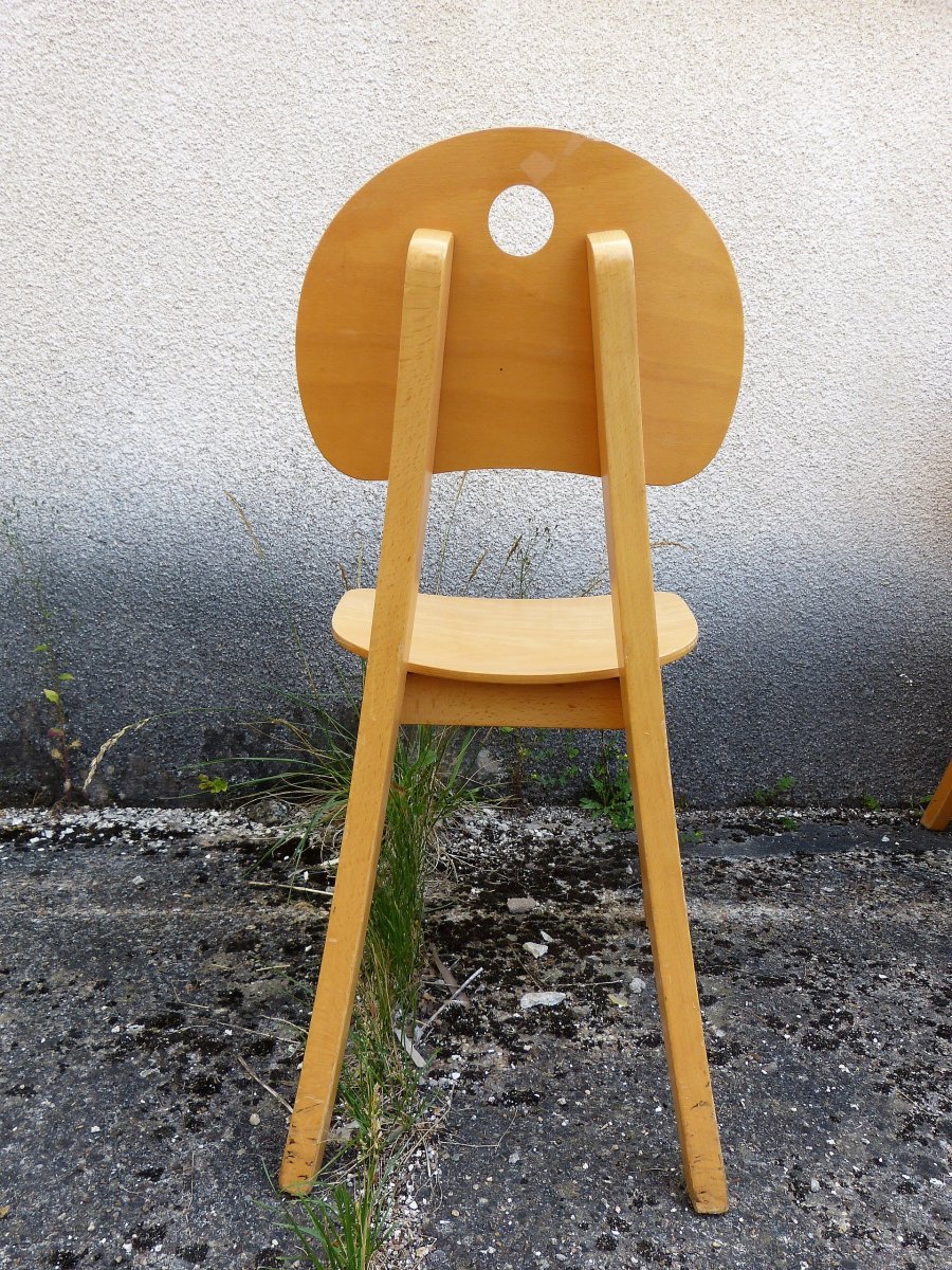 Set Of 9 Bistro Chairs 70s-photo-4