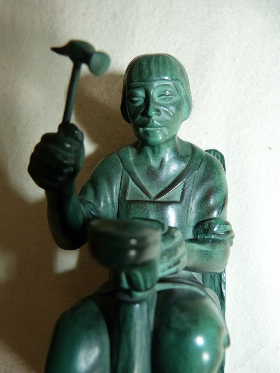 Max Le Verrier Pair Of Savetier And Financial Bookends-photo-4