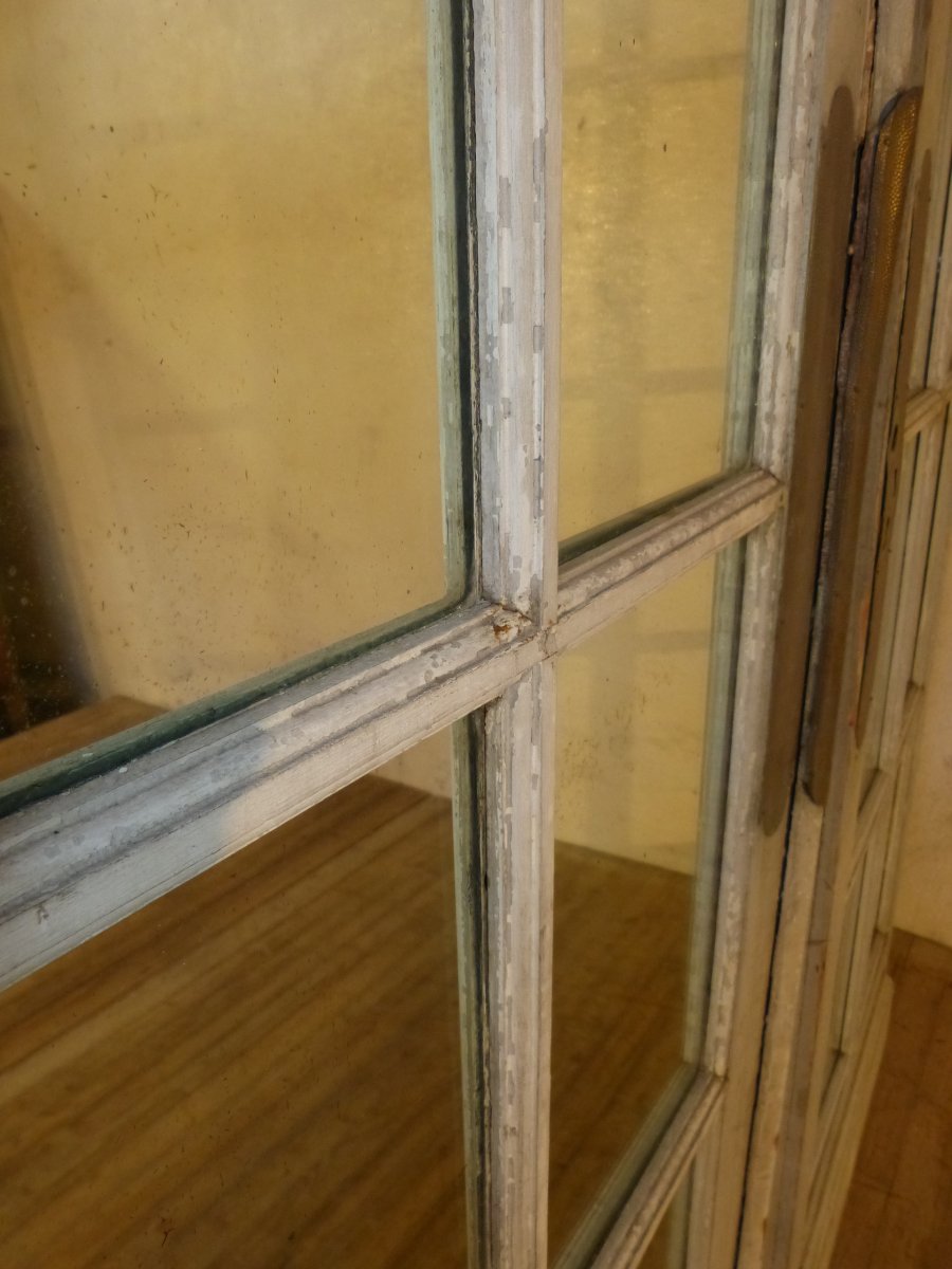 Pair Of Large 19th Century Mirrored Doors, 244 X 75 Cm Each-photo-2
